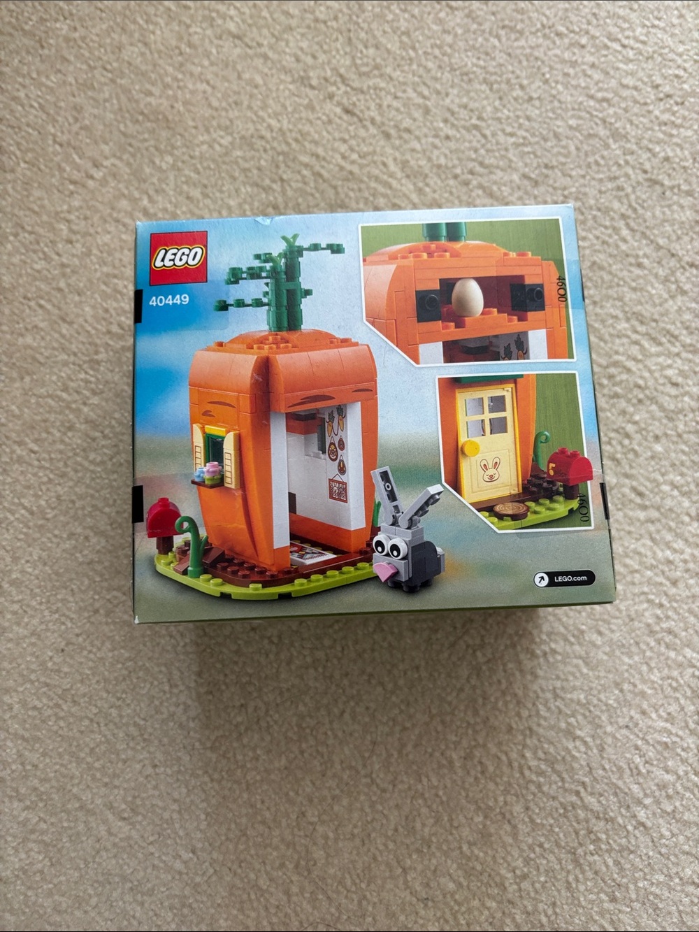 Discontinued Carrot house Lego with Rabbit